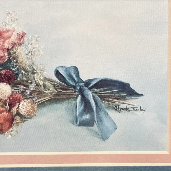 EUC Artist Glynda Turley "Victorian Bouquet" Print, Matted, Framed, 8" x 11.5" - Picture 4 of 10